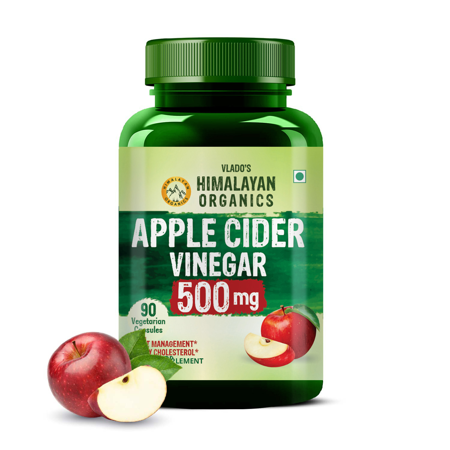 Himalayan Organics Apple Cider Vinegar Bottle of 90 Capsules Capsule