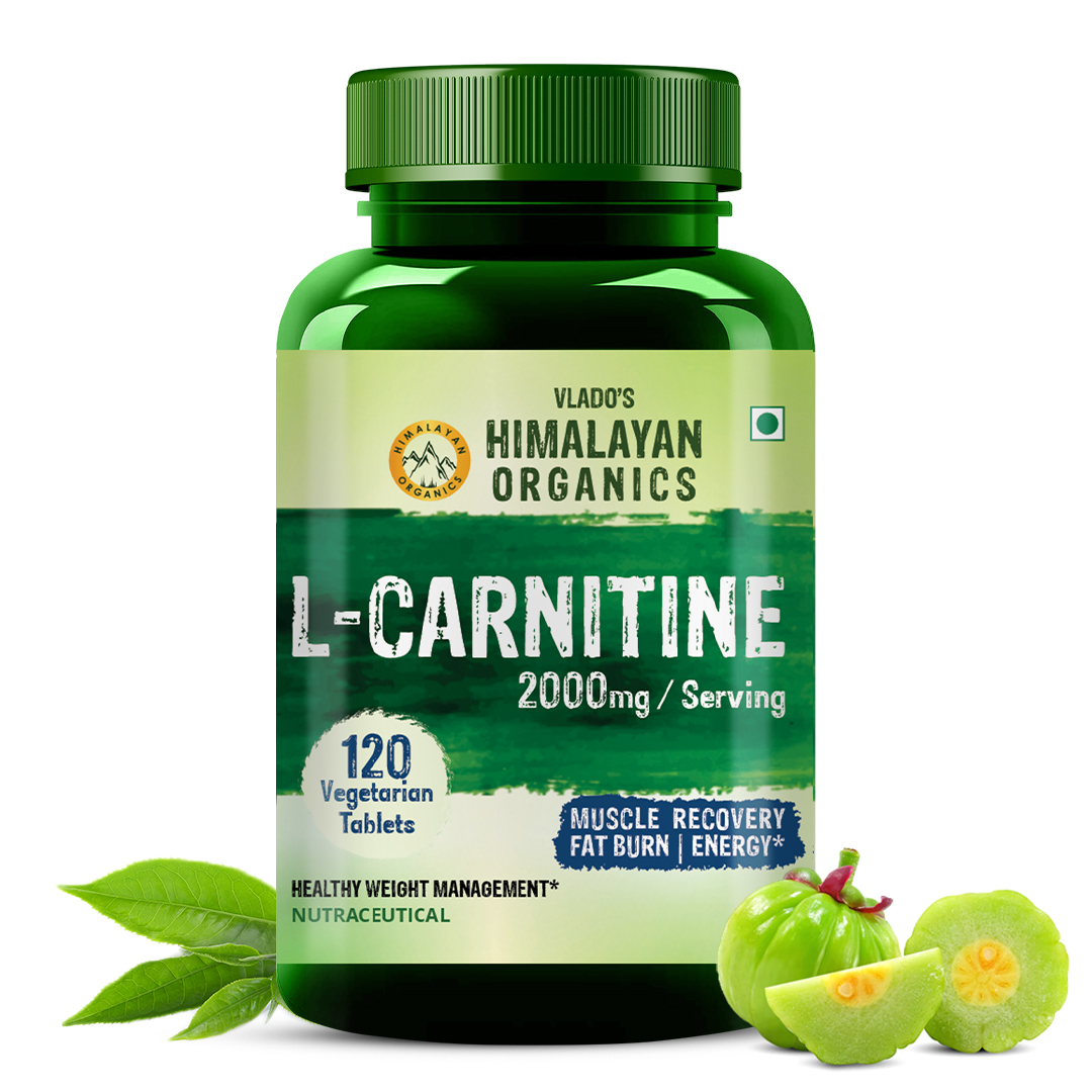 Himalayan Organics L Carnitine 2000mg Bottle of 120 Tablets Tablet