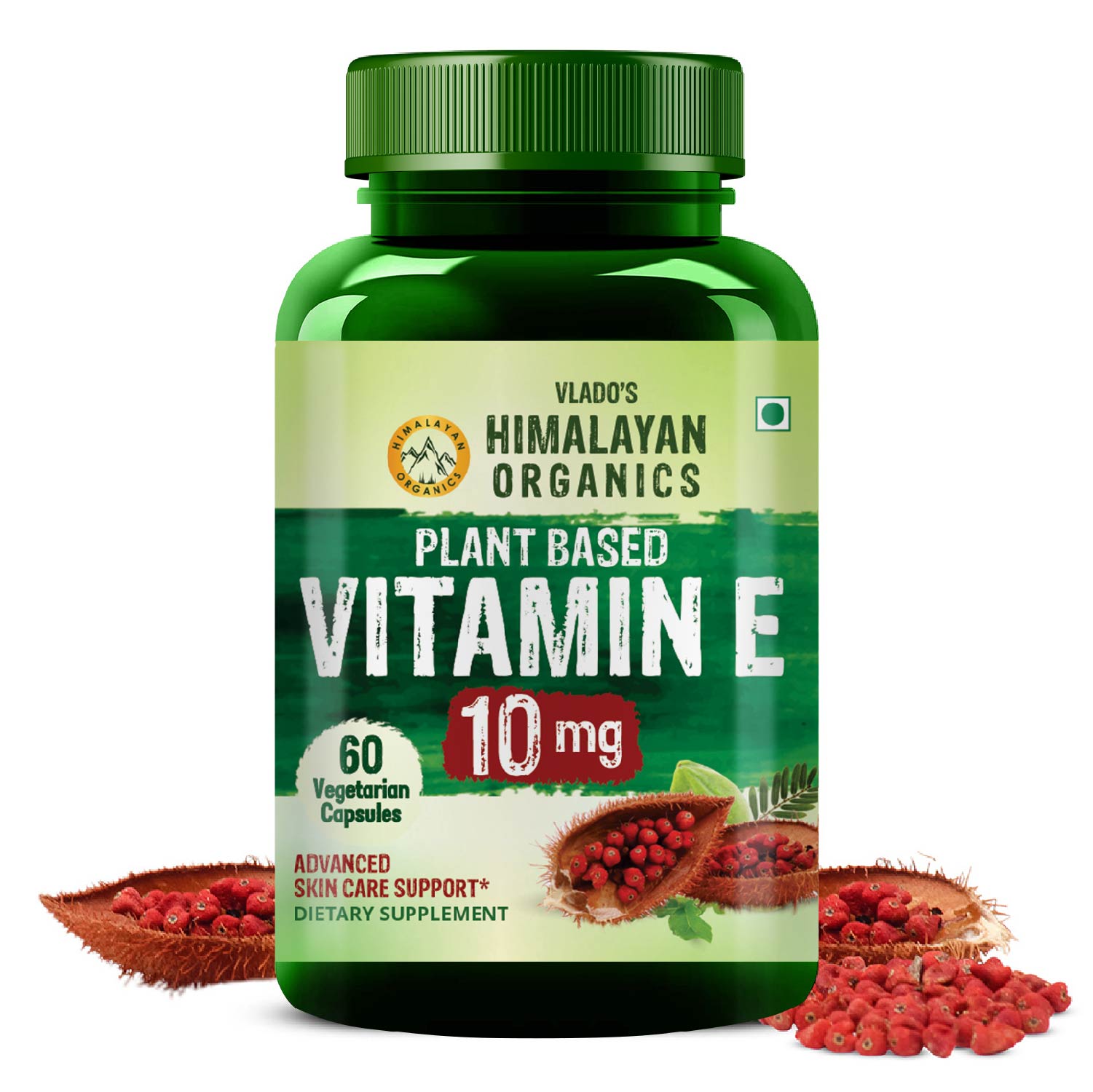 Himalayan Organics Plant Based Vitamin E Capsules Bottle of 60 Capsules Capsule