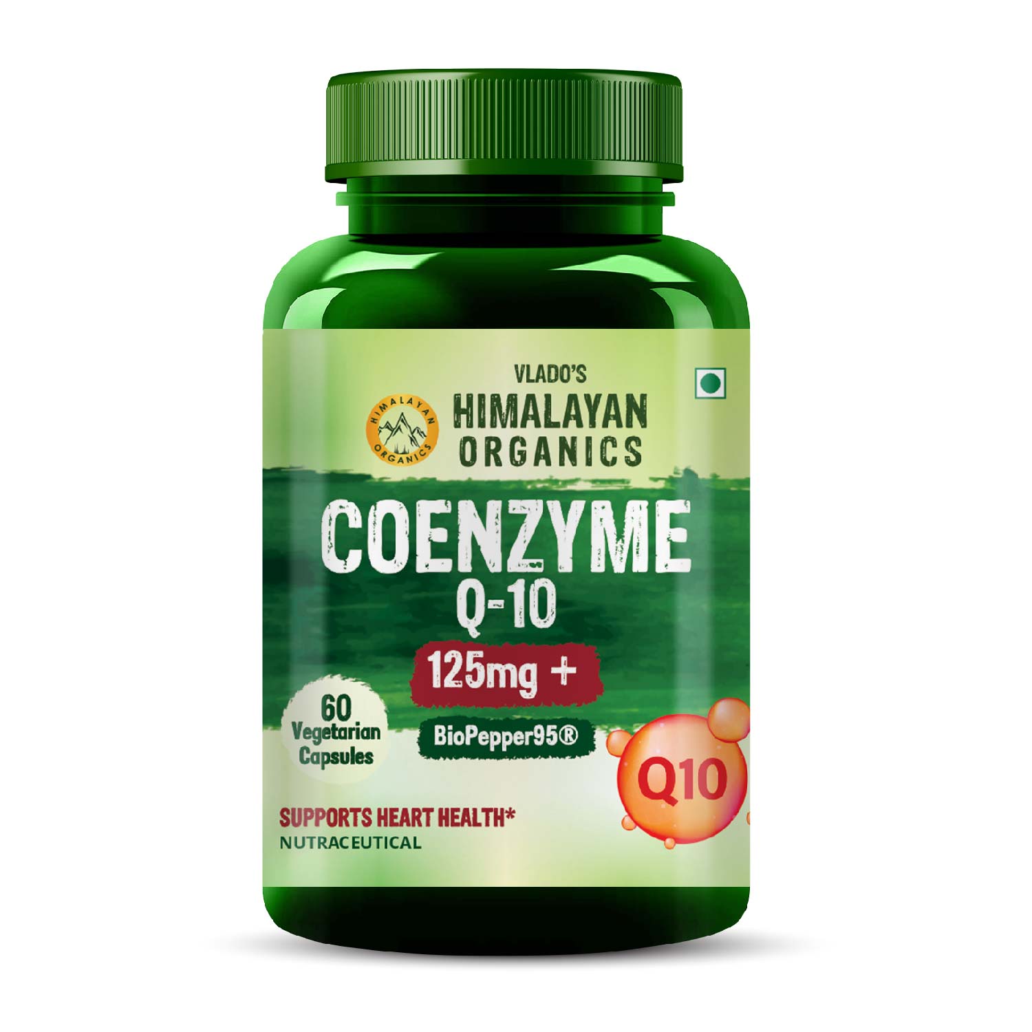 Himalayan Organics CoQ10 125mg Bottle of 60 Capsules Capsule