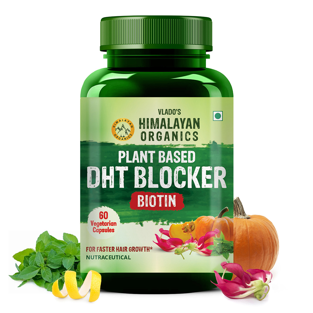 Himalayan Organics Plant Based DHT Blocker Bottle of 60 Capsules Capsule