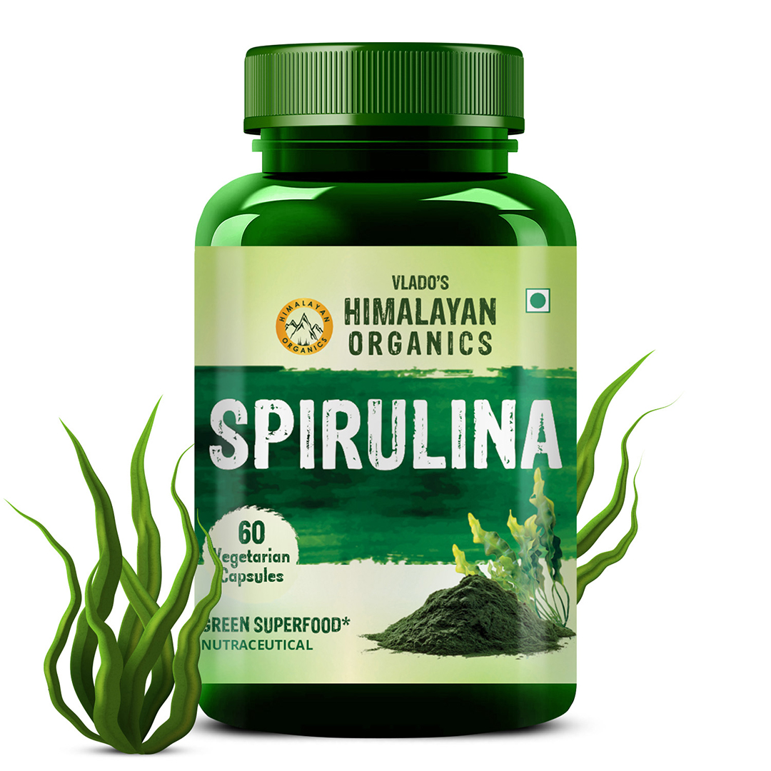 Himalayan Organics Spirulina 2000mg Bottle of 60 Capsules Capsule