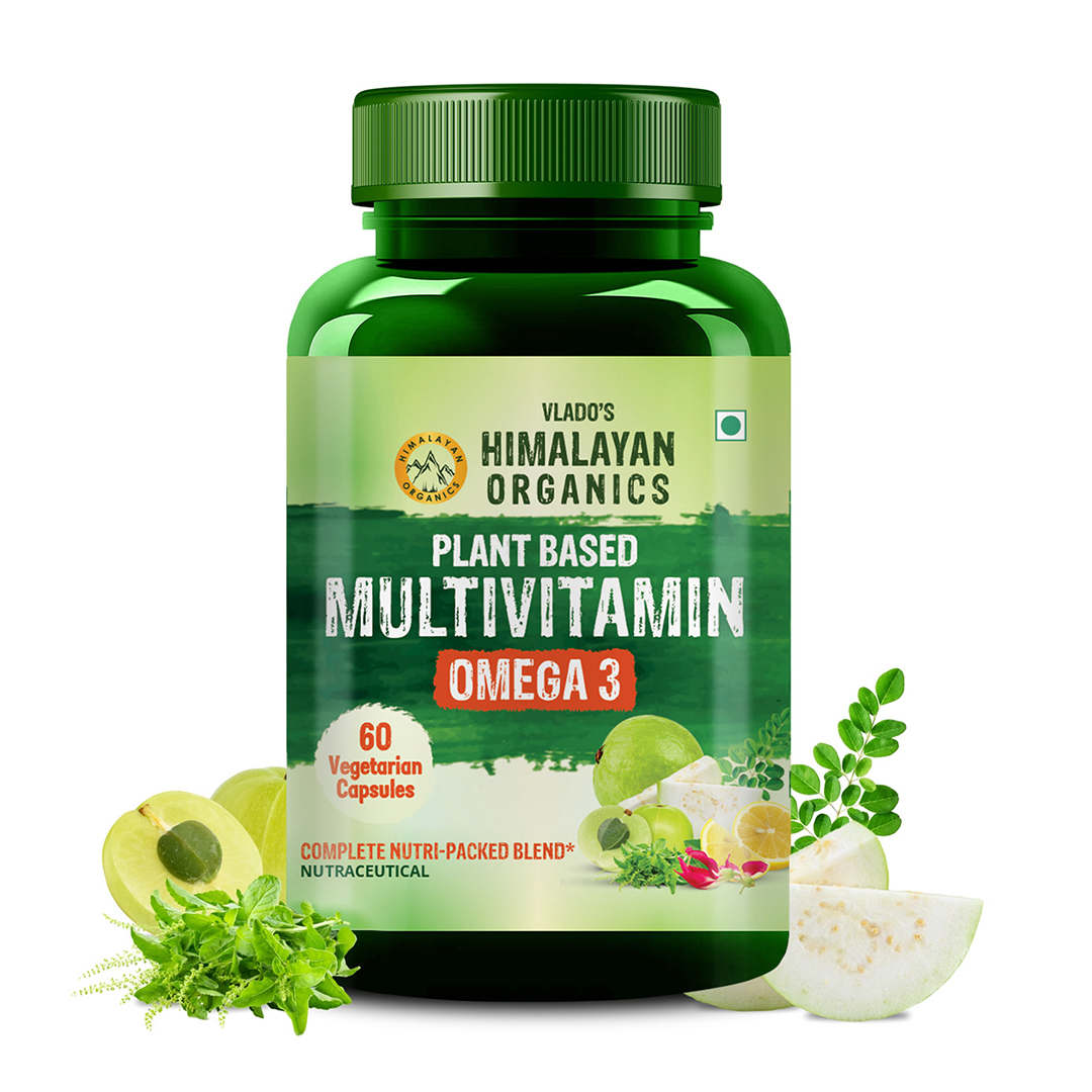 Himalayan Organics Vegan Omega 3 Capsules with Multivitamin Bottle of 60 capsules Capsule