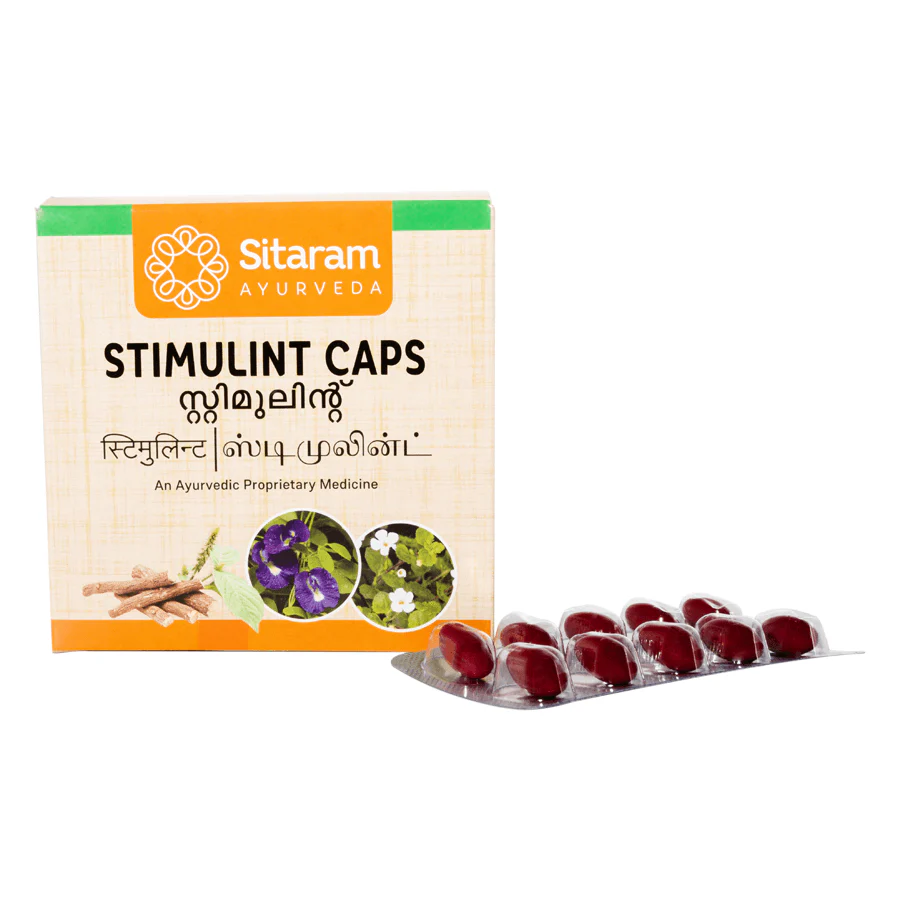 SITARAM AYURVEDA STIMULANT CAPS Strip of 100 QTY