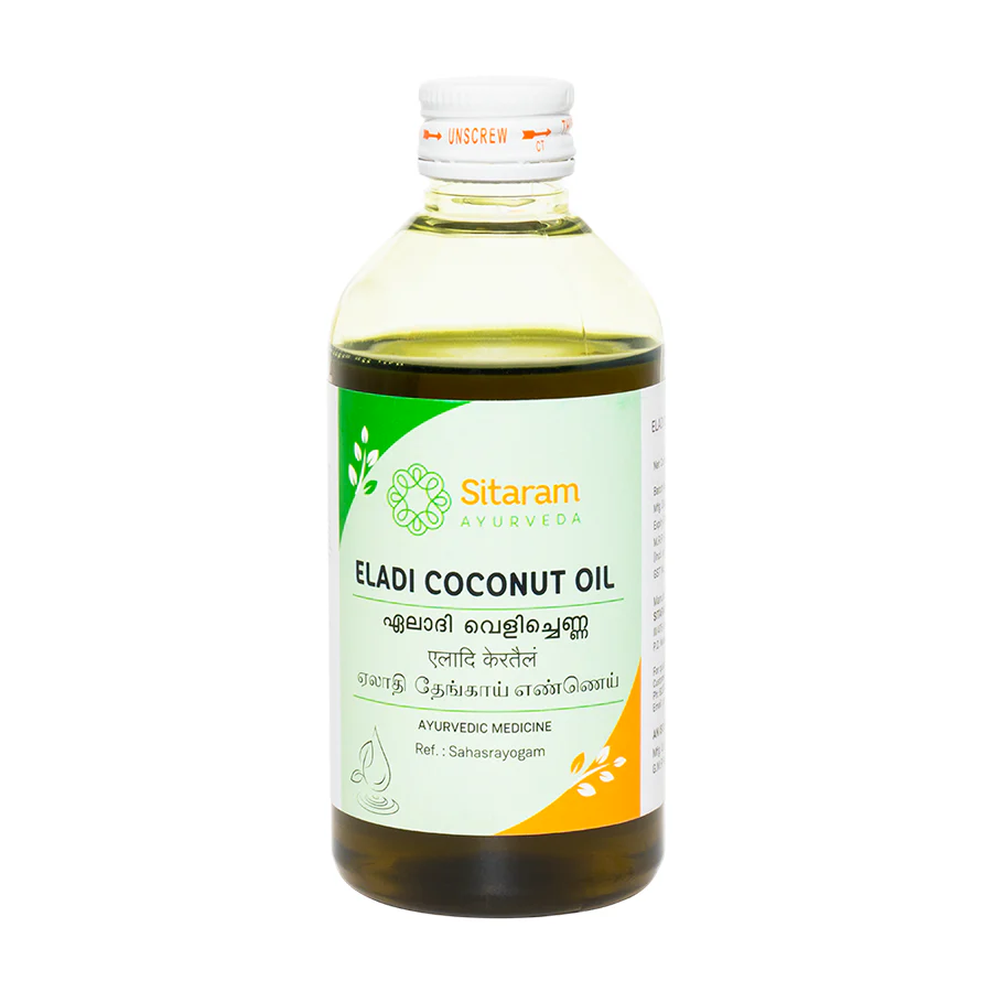 SITARAM AYURVEDA ELADI COCONUT OIL BOTTLE of 200 ML