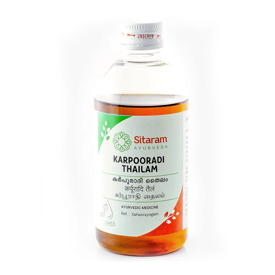 SITARAM AYURVEDA KARPOORADI THAILAM Bottle of 450 ML