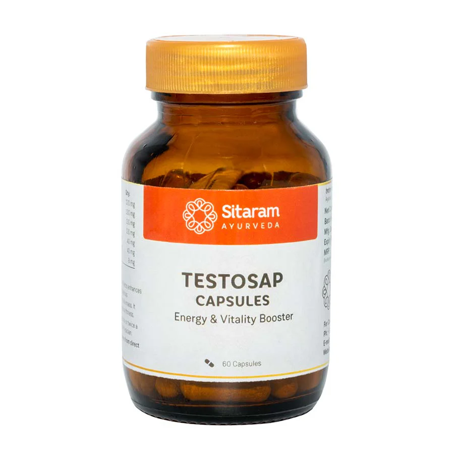 SITARAM AYURVEDA TESTOSAP CAPSULES Bottle of 60 QTY