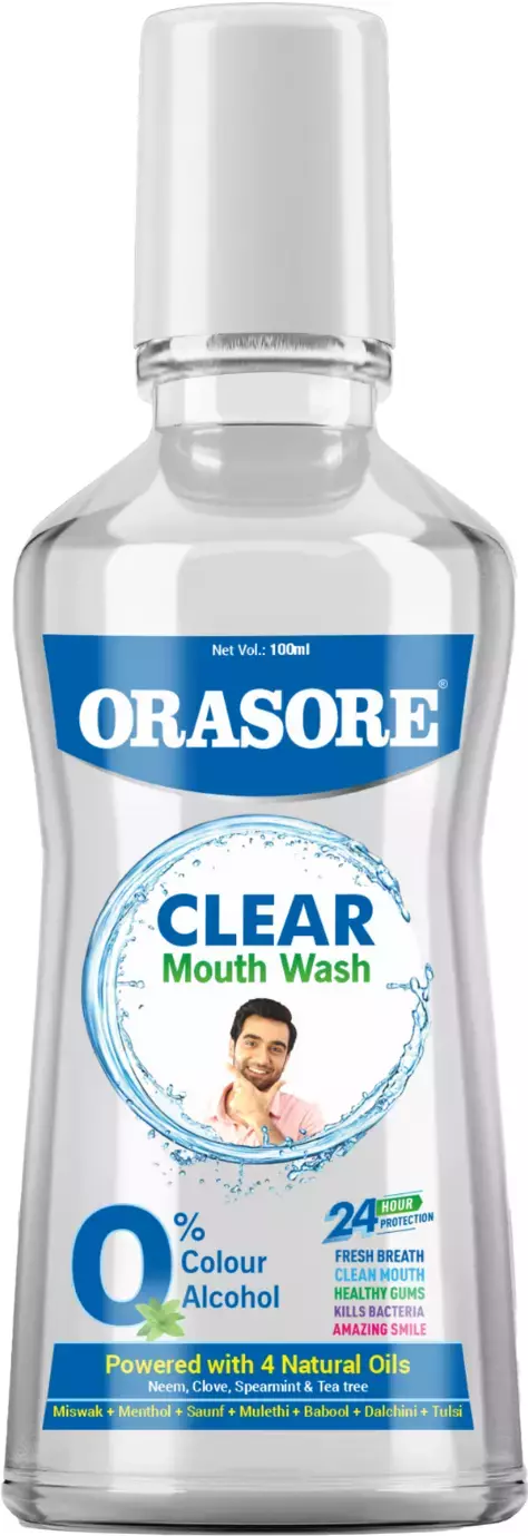 Orasore Clear Mouth Wash Bottle of 100 ML