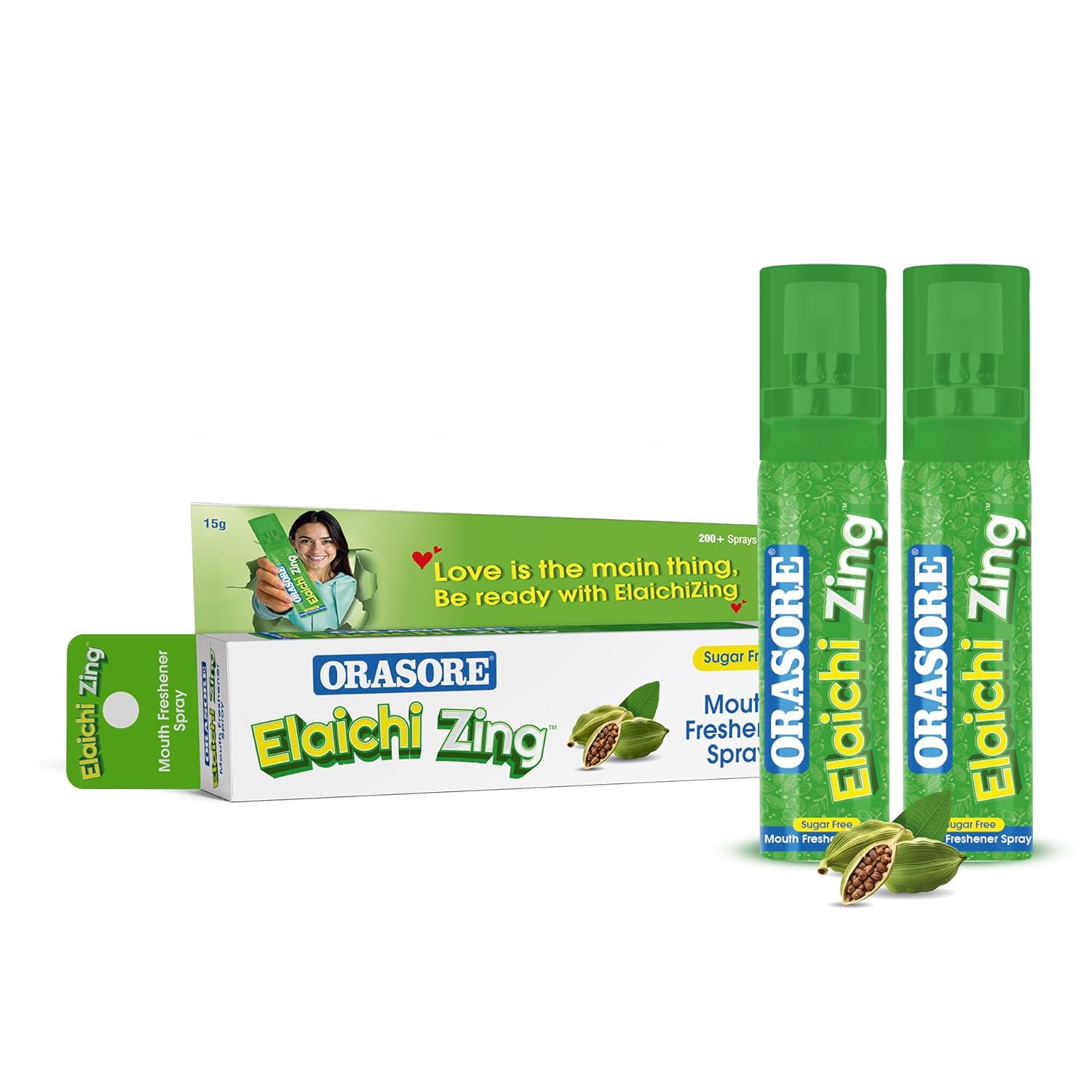 Orasore Elaichi Zing Mouth Freshner Spray Bottle of 15 GM