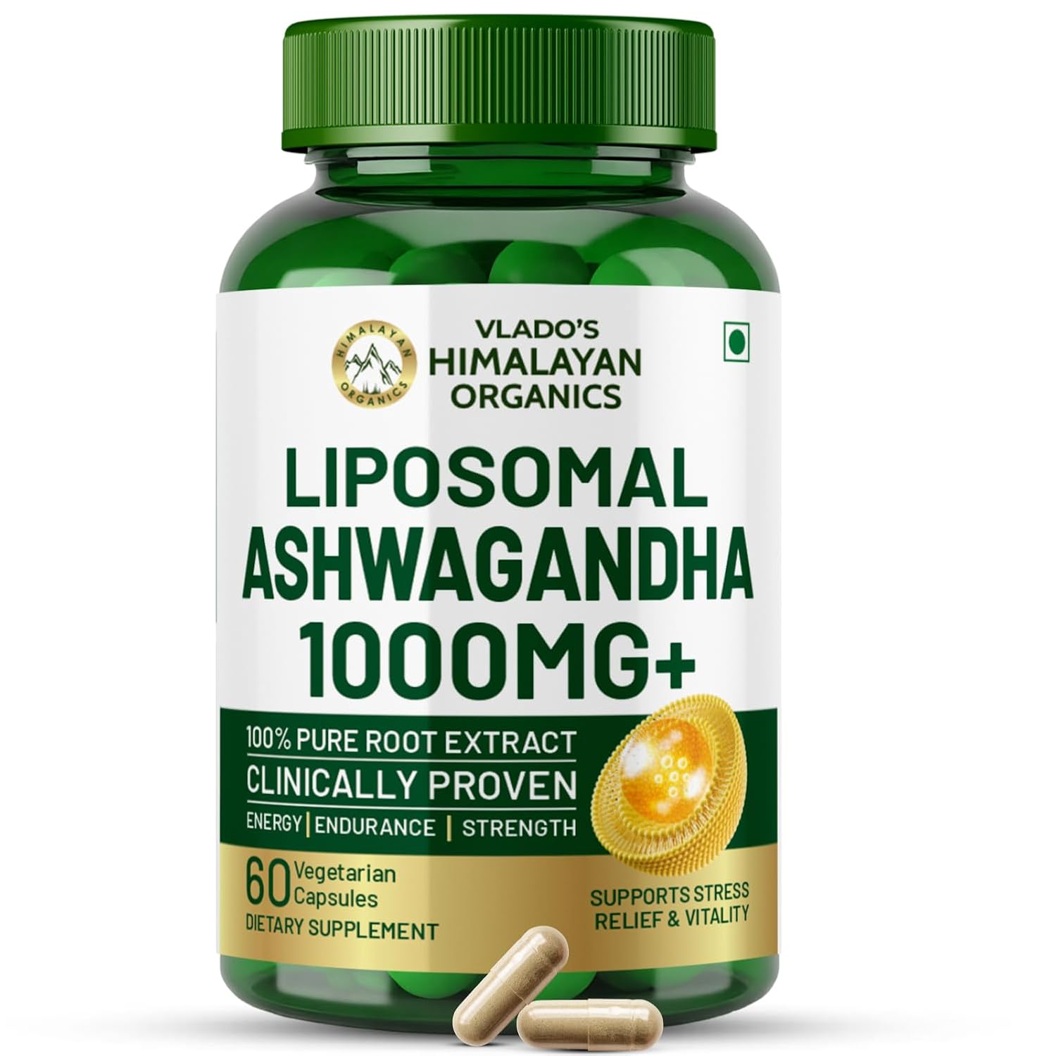 Himalayan Organics Ashwagandha 1000Mg Bottle of 120 Capsules Capsule