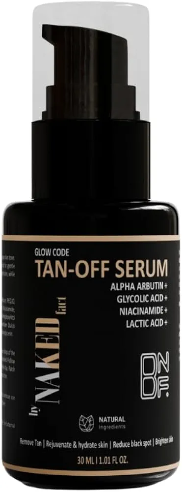 by NAKED fact TanOff Serum with 1Percentage Alpha Arbutin and 2Percentage Niacinamide for Hyperpigmentation Dispenser of 30 GM