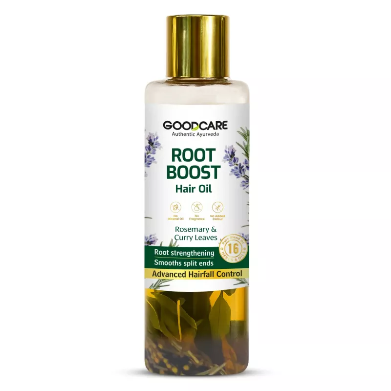 GOODCARE ROOT BOOST HAIR OIL ROSEMARY and CURRY LEAVES 100 ML Bottle of 100 ML