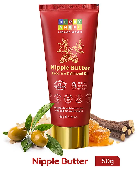 Herby Angel Nipple Butter for Women Dry and Sore Nipples  50gm Tube of 50 GM