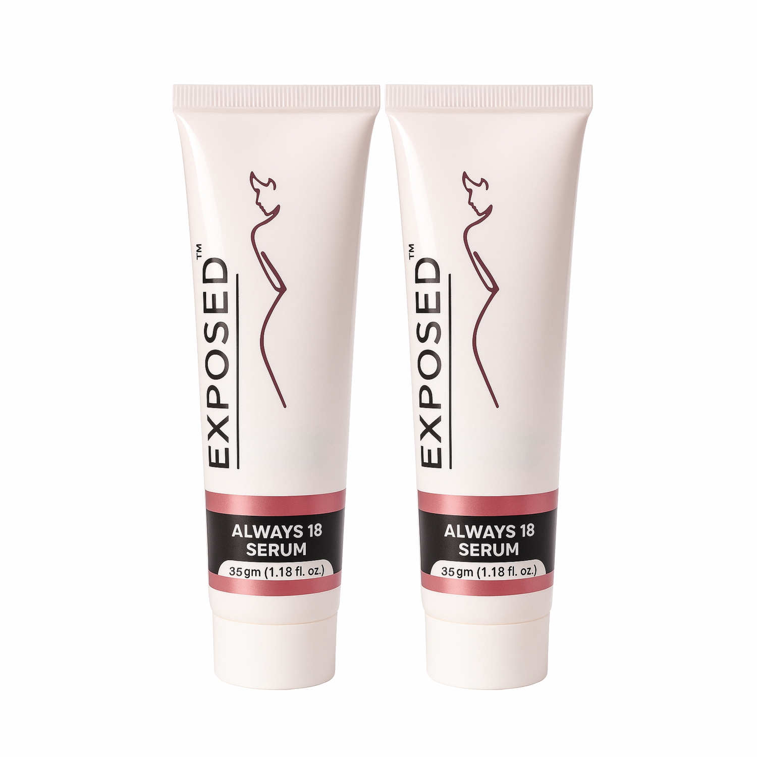 Exposed Always 18 Revitalizing Skin Care Serum for Women  Hydrating and Soothing Formula for Sensitive Areas  Lightweight Daily Care  35 g  Pack of 2 Bottle of 70 GM
