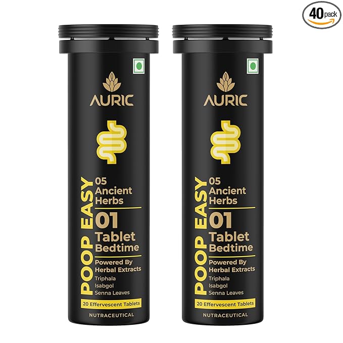 Auric Poop Easy Effervescent Tablet 40 Tablets  Tube Of 2