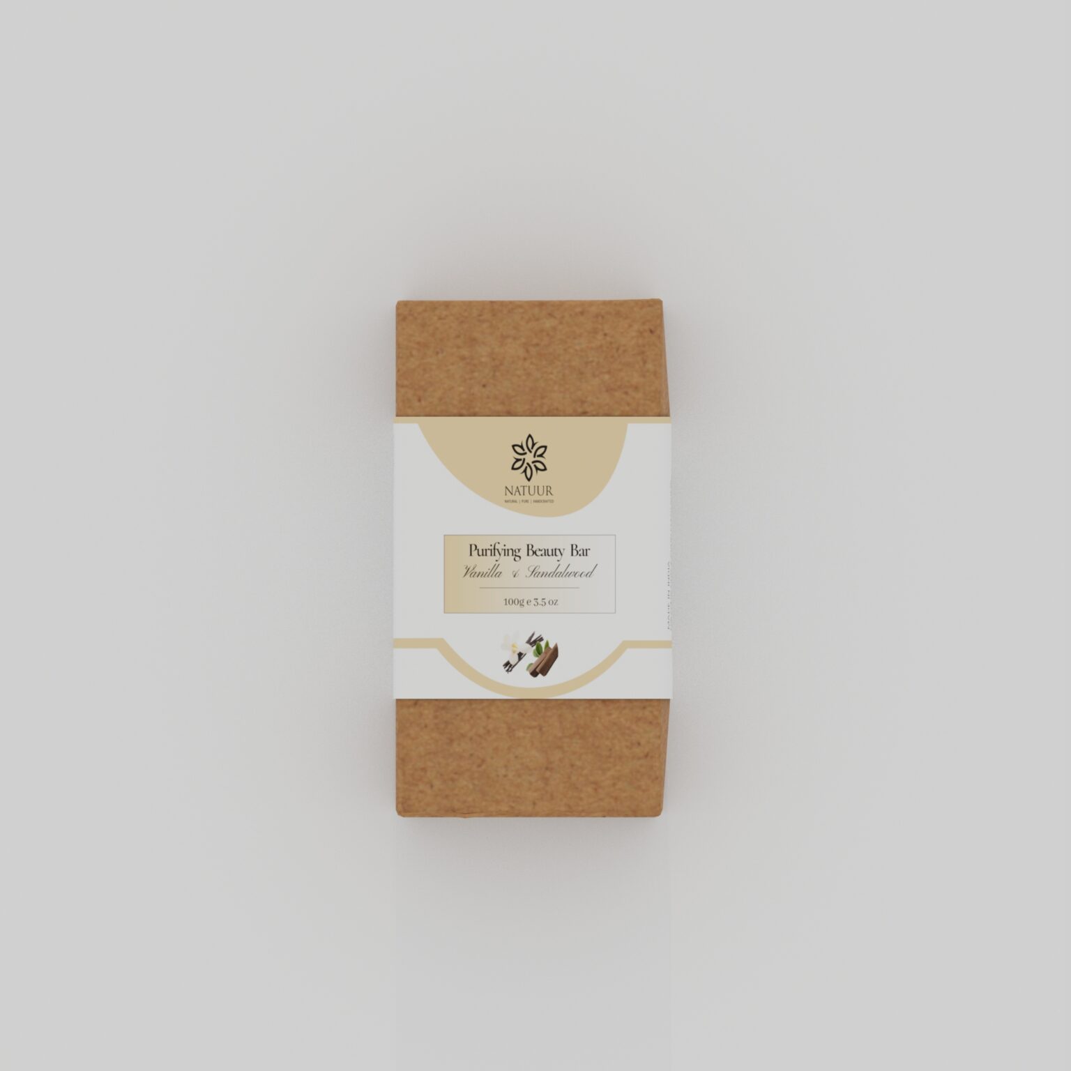 Sandalwood and Vanilla Artisanal Designer Bar 100gms  of 100 GM
